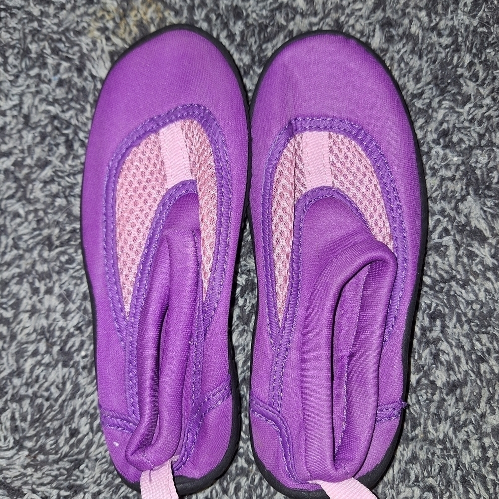 Kids Purple Swim Beach Shoes Size 11
